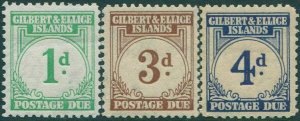 Gilbert & Ellice Islands Due SGD1-D4 postage due 3 values MNH