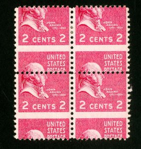 US Stamps # 806 Block 4 perf error