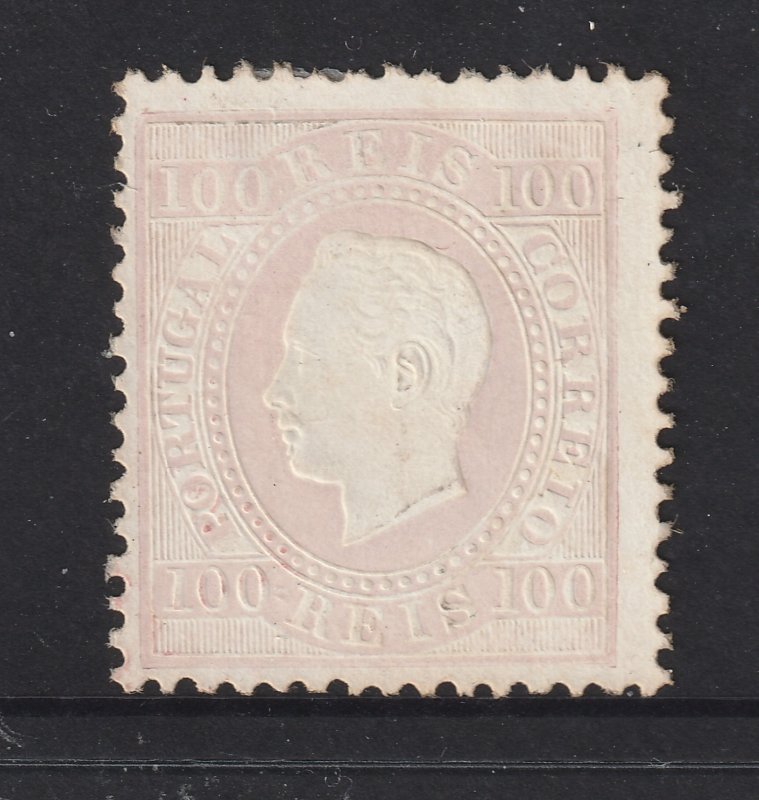 Portugal a MNG 100R straigh label perf 12.5  from the 1870 set