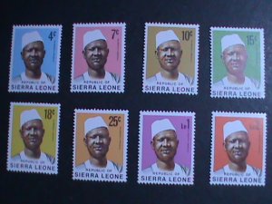 ​SIERRA LEONE-1972 SC#422//434 PRESIDENT SIAKA STEVENS MNH SET OF 8  MNH VF