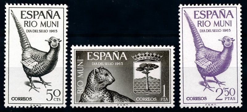 [68201] Spanish Colony Rio Muni 1965 Birds vogel Leopard Stamp day  MNH