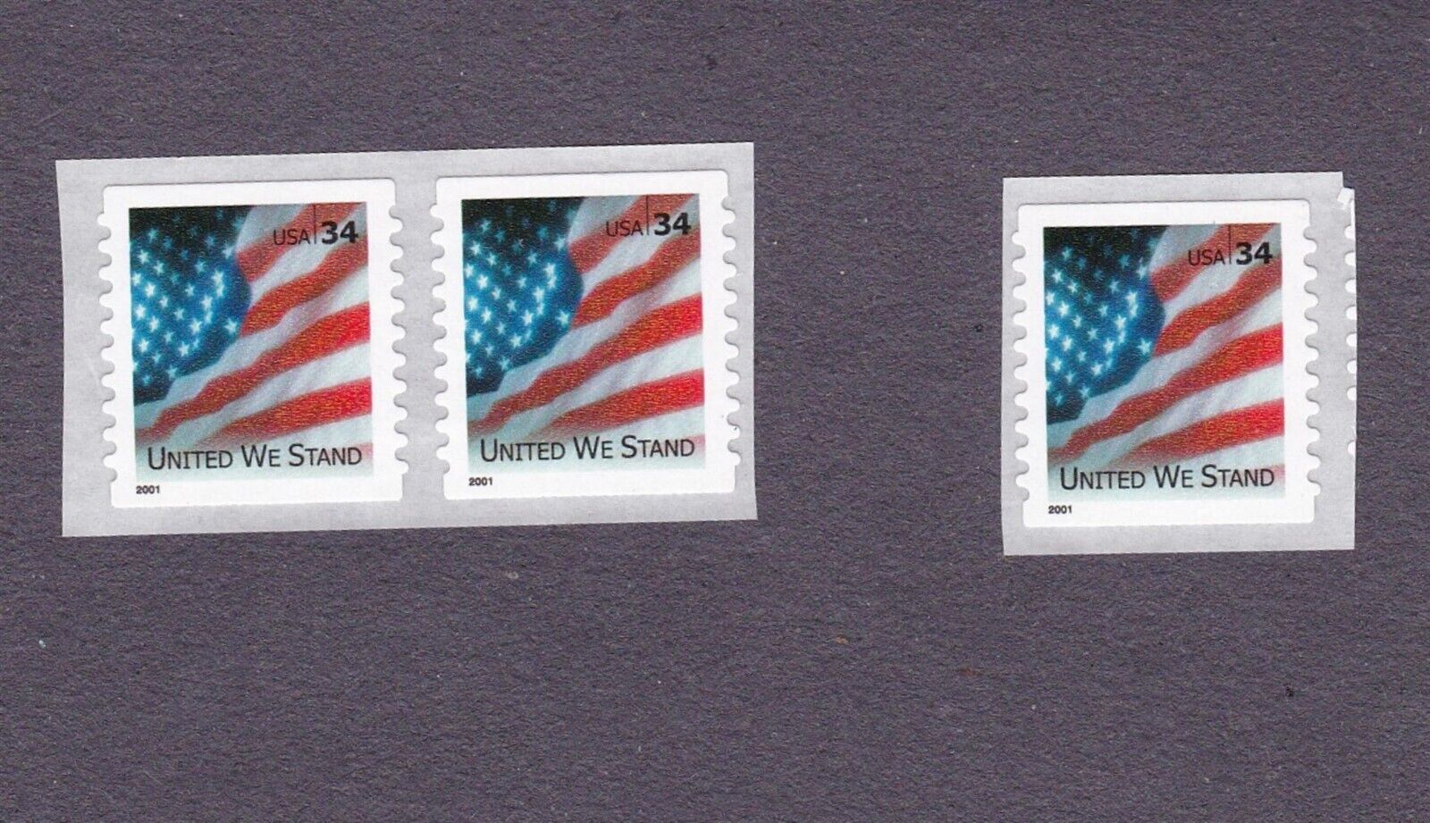 Single 34c Flag (UWS) SA US 3550A Spaces MNH F-VF | United States, General  Issue Stamp