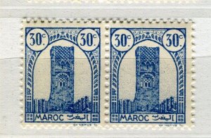 FRENCH MAROC; 1943 Hassan Tower Rabat issue MINT MNH unmounted 30c. PAIR
