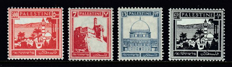 PALESTINE — SCOTT 69//84 — 1927-42 7m,13m,500m,£1 PICTORIALS — MH — SCV $45.00