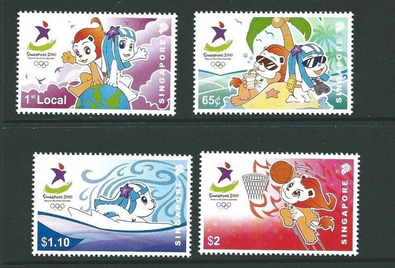 SINGAPORE SG1936/9 2010 YOUTH OLYMPIC GAMES MNH