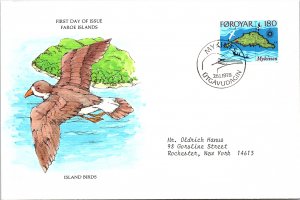 Faroe Islands, Worldwide First Day Cover, Birds