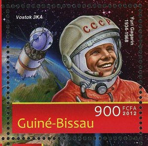 Soviet Space Stamp Konstantin Tsiolkovsky Gagarin Vostok 3KA S/S MNH #6312-6315