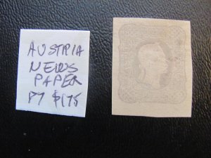 AUSTRIA  1881 NO GUM SC P7 NEWSPAPER  VF $175 (160)