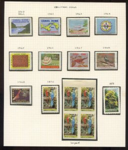 Canal Zone 1970 Christmas Seal Error Imperf Block On Gibbs Exhibit Page P4004