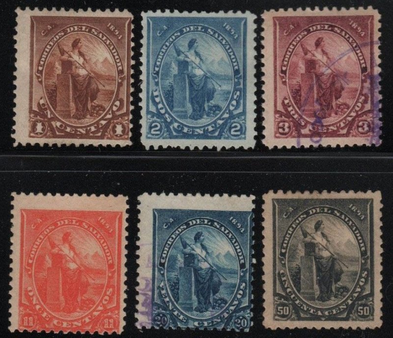 El Salvador #91-103 ~ Short Set 6/13 ~ Unused, Used, MX  (1894)