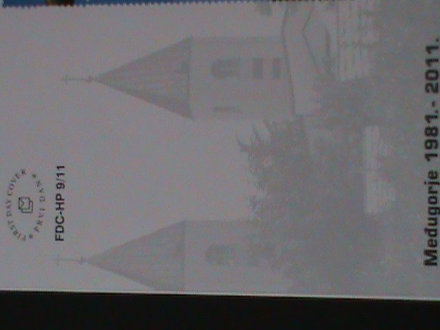 ​BULGARIA -2011 S/S FDC-30TH ANNIV: MEDUGORJE -MNH S/S- FDC VF-LAST ONE