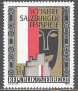 Austria Scott 878 MNH** 1970 Salzburg Festivalstamp