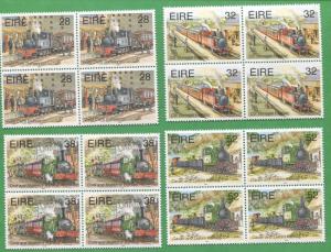 15 Sets of 1995 Ireland Stamps # 956 - 959 Cat Value $82 Train Railroad Railway