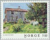 Norway Used NK 1028   The Farm, Gerhard Munthe (1849-1929 Multicolor 5 Krone