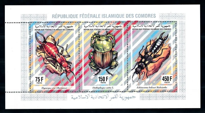 [75593] Comores 1994 Insects beetles Souvenir sheet MNH