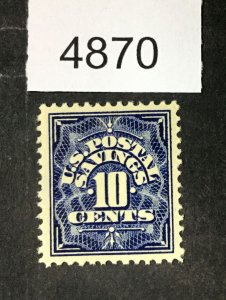 MOMEN: US STAMPS #PS4 MINT OG NH  LOT #4870