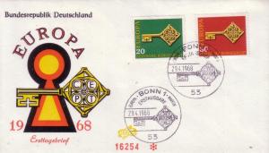 German FDC Sc.# 983 / 984 Europa 1978 L529