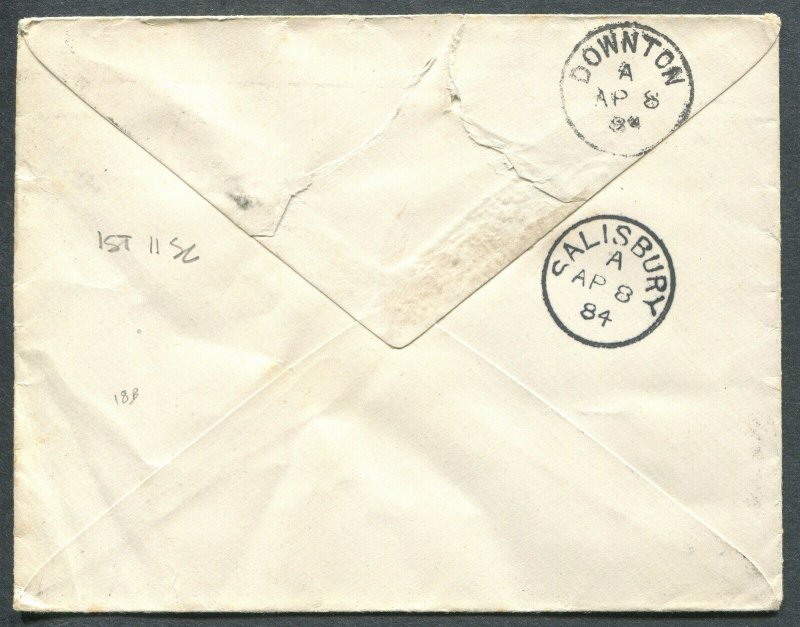 GREAT BRITAIN SQUARED CIRCLE CANCEL BATH ON COVER