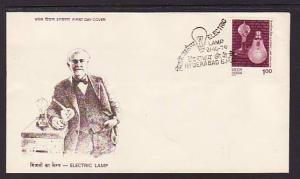 India 828 Electric Lamp 1979 U/A FDC 