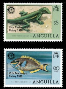 Anguilla 1980 - Island Animals, Rotary Overprint - Set of 2v - Scott 389-90 MNH