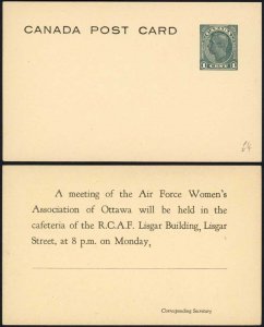 Canada KGVI 1c Postal stationery