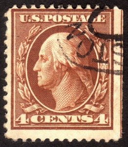 1911, US 4c, Washington, Used, Sc 377