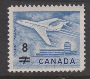 Canada 1964 8c on 7c Ottawa Airport Sc# 430 MNH  Single