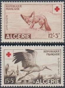 ALGERIA Sc# B88-9 CPL MNH SET of 2 RED CROSS SURTAX with FAUNA