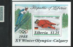 Liberia #1054 1988 Olympics Souvenir Sheet (MNH) CV $2.50