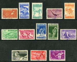 NICARAGUA 717-729 USED SCV $13.40 BIN $6.00 SPORTS