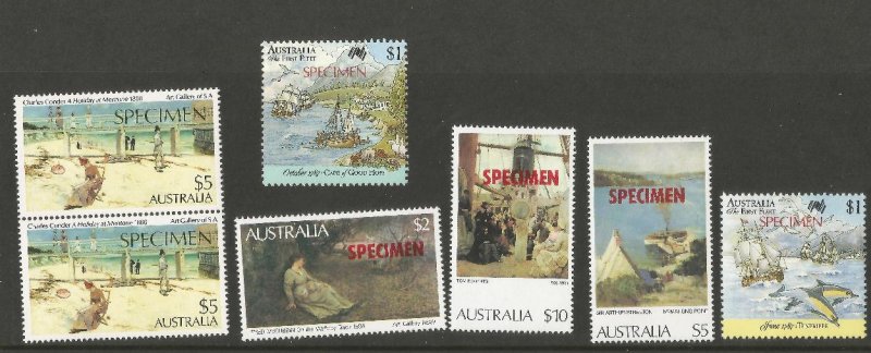 Australia Specimen stamps