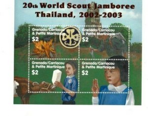 Grenadines 2002 - 20th World Scout Jamboree - Sheet of 4 Stamps Scott #2402 MNH