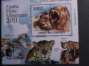 ​COMORO ISLANDS-2011-BEAUTIFUL LOVELY WILD ANIMALS MNH S/S VERY FINE