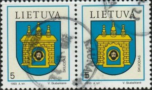 Lithuania, #454  Used  Pair From 1993