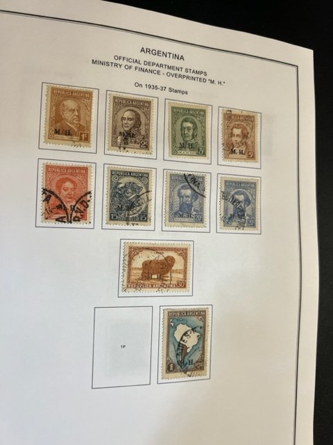Argentina Official Department stamp Collection