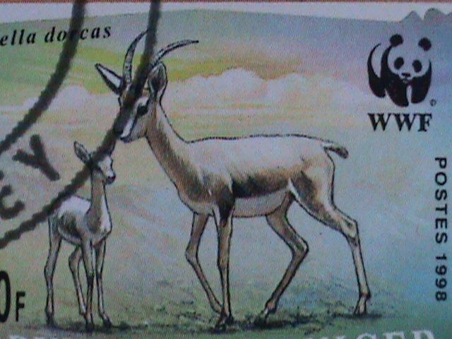 NIGER STAMP 1998 SC# 986a  WORLD WILD LIFE FUND-WWF- ANIMALS CTO S/S- CAT.$8