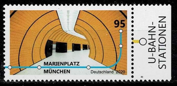 Germany 2020,Sc.#3162 MNH Marienplatz Station, Munich