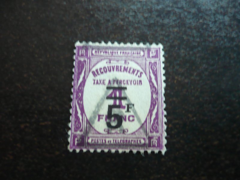 Stamps - France - Scott# J67 - Used Part Set of 1 Stamp