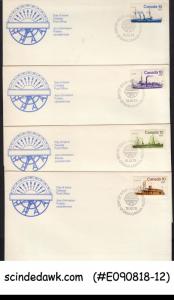 CANADA - 1976 CANADIAN SHIPS - SET OF 4 FDCs