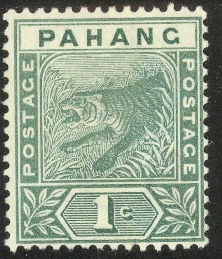 MALAYA PAHANG 1892-95 1c TIGER Issue Sc 11 MH