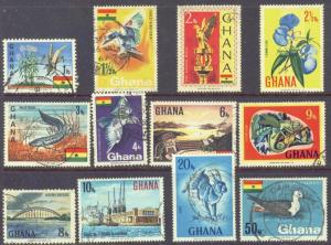 GHANA 286-97 USED 1967 DEFINITIVES