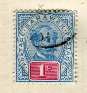 SARAWAK; 1899 classic C. Brooke issue fine used 1c. value