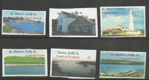 SCILLY ISLES - Various Island Views - Imperf 6v Set - M N H- Private Issue