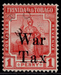 TRINIDAD & TOBAGO GV SG189, 1d scarlet, FINE USED. Cat £25. TAX SPACED