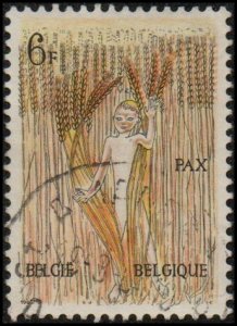 Belgium 594 - Used - 6f Peace / Child in a Rye Field (1963)