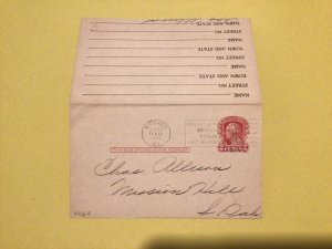 United States Washington 1921 paid reply postcard Ref 66714