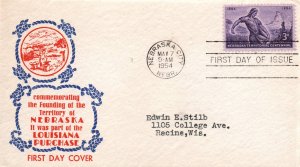 US 1060 Nebraska Territory Sanders Typed FDC