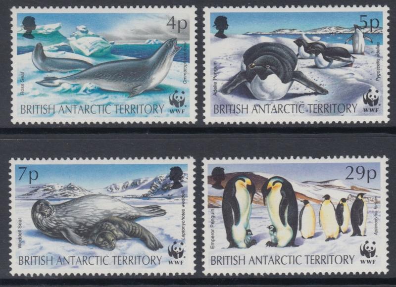 XG-BA645 BRITISH ANTARCTIC TERRITORY - Wwf, 1992 Antarctic Wildlife MNH Set