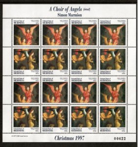 Micronesia 1997 - Christmas Art - Sheet of 16 Stamps - Scott #278a - MNH