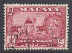 Malaya Selangor Scott 117 - SG132, 1961 Sultan 5c used